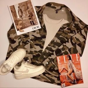 H&M Camouflage Button Up Jacket
